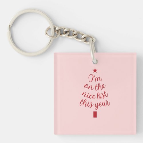 Im on the Right List This year Keychain