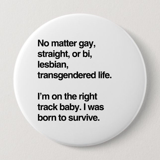 I'm on the right track baby button (Front)