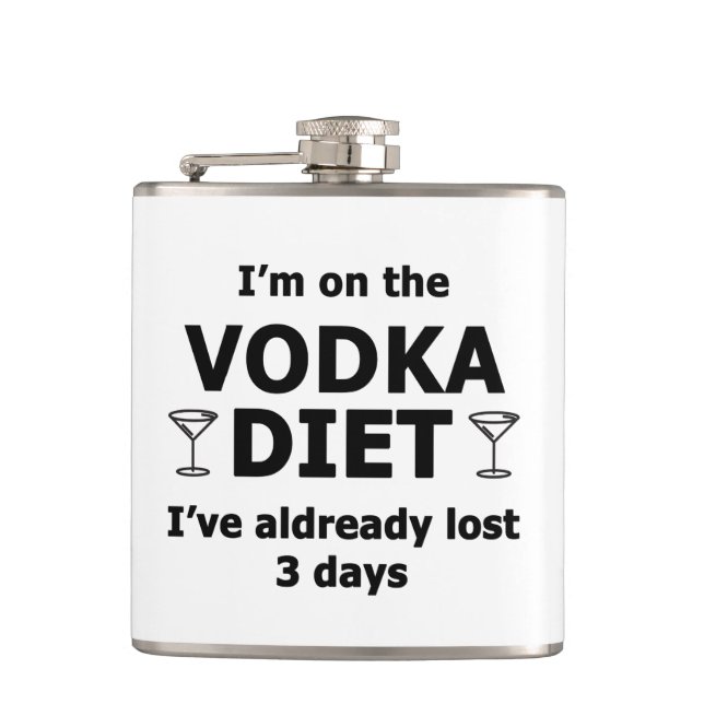 I'm On The Vodka Diet Flask (Front)