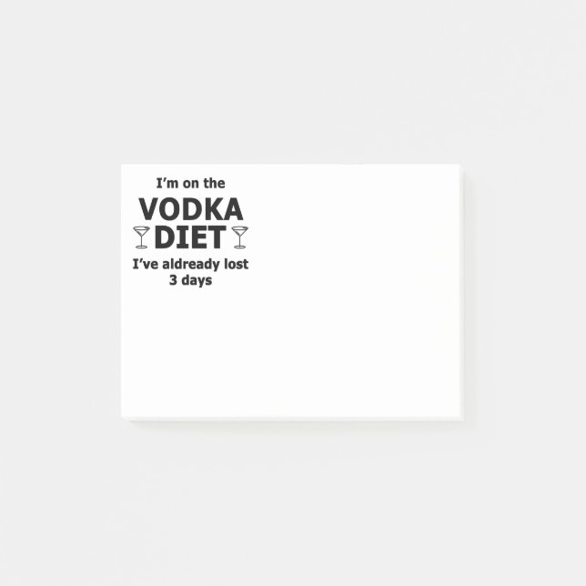 I'm On The Vodka Diet Post-it Notes (Front)