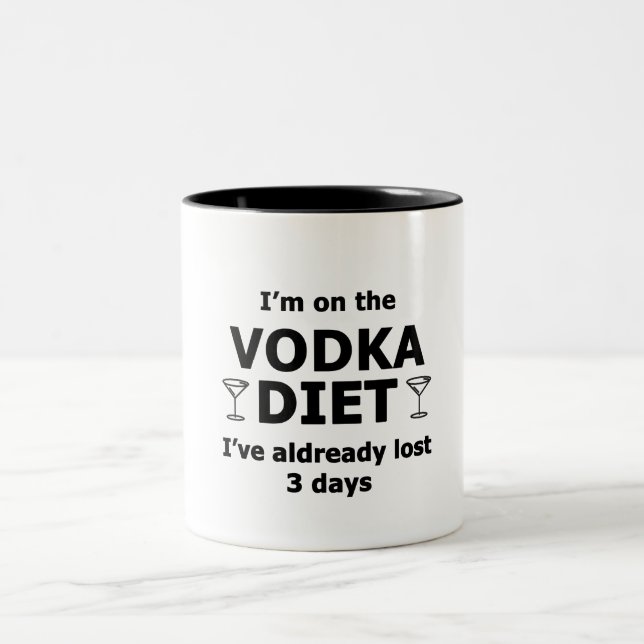 I'm On The Vodka Diet Two-Tone Coffee Mug (Center)