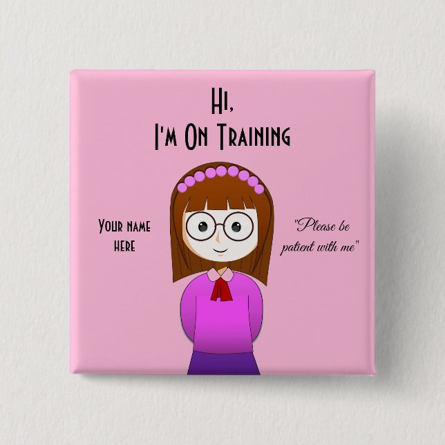 I'm On Training Pink Button (Front)