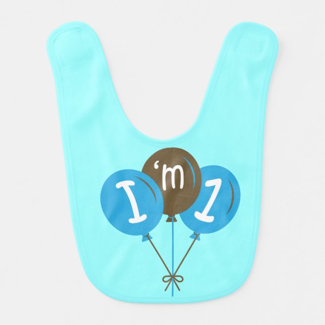 I'm One 1st Birthday Party Bib (Front)