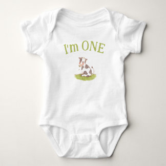I'm one baby cow bodysuit birthday
