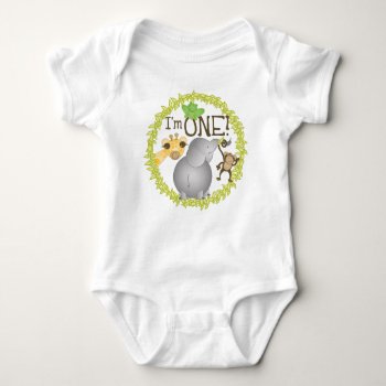 I'm One Jungle Baby Tshirt by BarbaraNeelyDesigns at Zazzle