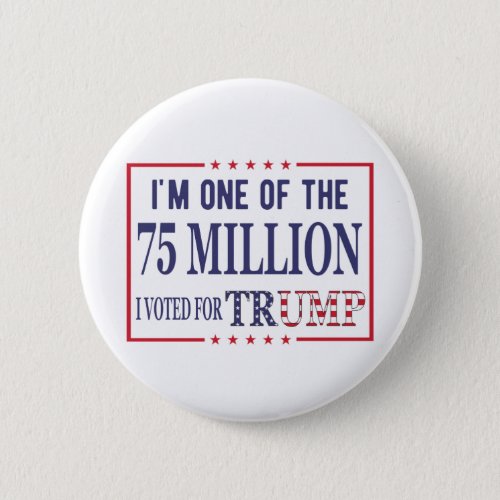 Im One of the 75 Million I Voted for Trump 2024 Button