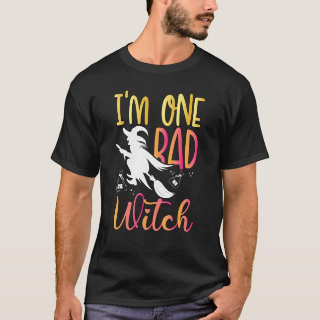 I'm One Rad Witch  Halloween Party T-Shirt (Front)
