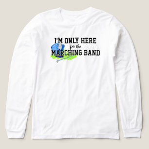 I'm Only Here For the Marching Band Blue Shako Tri-Blend Shirt