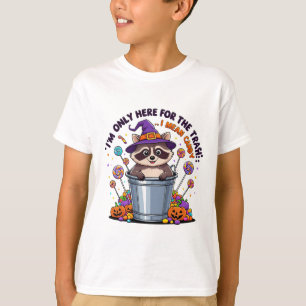 Im Only Here For The Trash I Mean Candy Raccoon T-Shirt