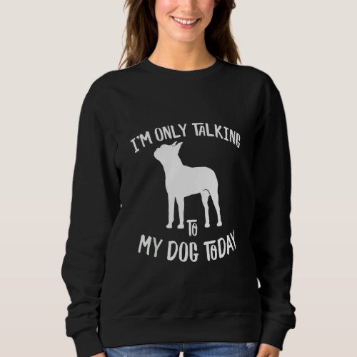Im Only Talking To My Boston Terrier Dog Today Fu Sweatshirt