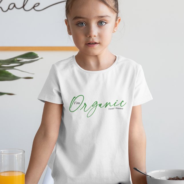 I'm Organic | Elegant Minimal Handwritten Script T-Shirt (Creator Uploaded)