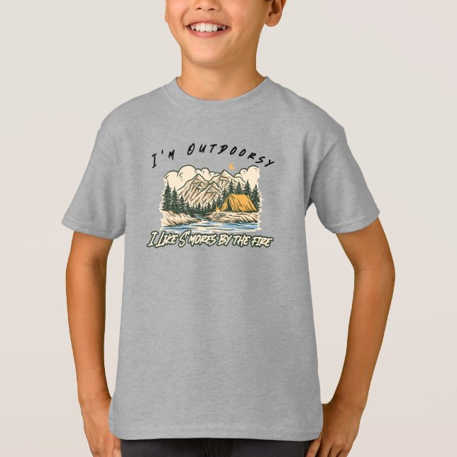 I'm Outdoorsy – I Like S’mores by the Fire T-Shirt (Front)