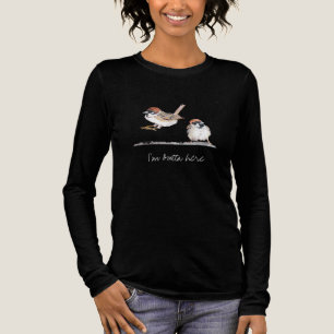 I'm Outta Here Fun Sparrow Humor Cute Bird  Tri-Blend Shirt
