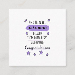 I'm Outta Here" Funny Retirement Enclosure Card