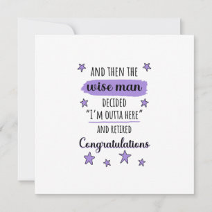 I'm Outta Here" Funny Retirement Holiday Card