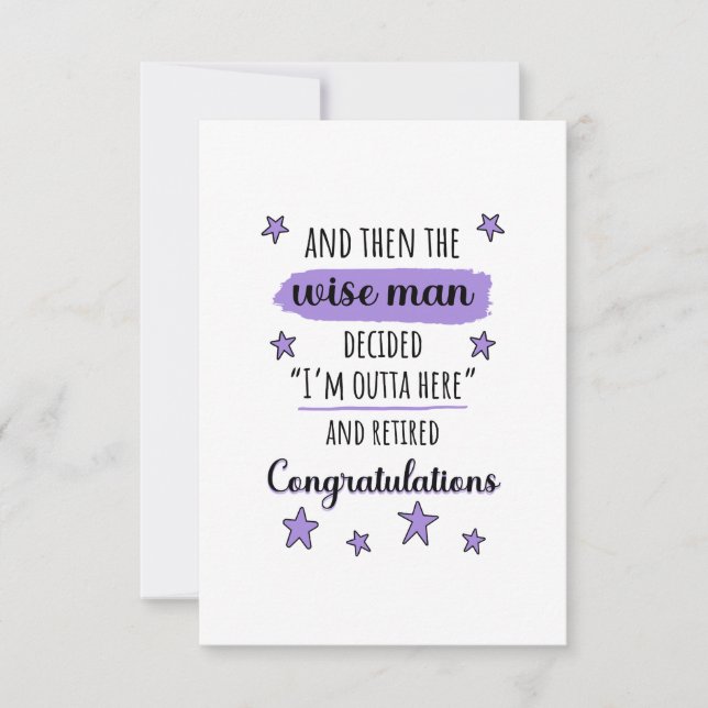 I'm Outta Here" Funny Retirement Thank You Card (Front)