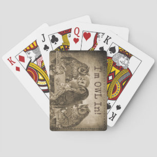 I'M OWL IN (All In) Poker Pun Cards