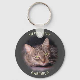I'm Owned By (insert Cat's Name & Photo) Keychain