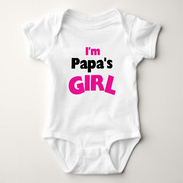 I'm Papa's Girl Baby Bodysuit (Front)