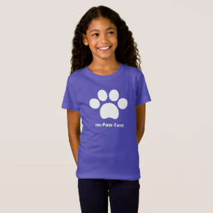 Im-Paw-Tant Girls' Fine Jersey T-Shirt
