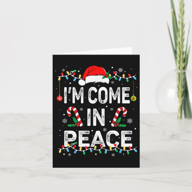 I'm Peace I Come In Peace Funny Matching Couple Ch Card (Front)