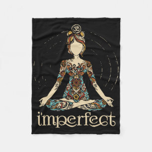 I'm Perfect Women Vintage Namaste Yoga Fleece Blanket