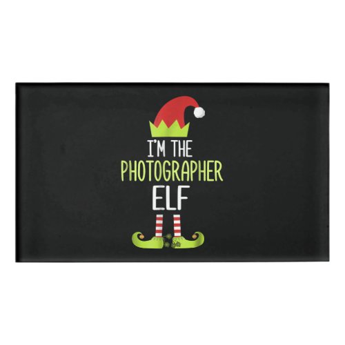 Im Photographer Christmas Family Elf Costume Name Tag