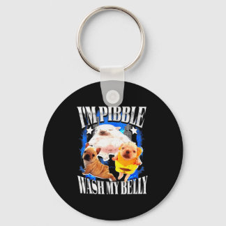 Im Pibble Wash My Belly Frenchie Bulldog Keychain