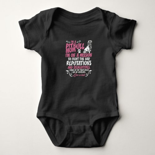 Im Pitbull Mom Baby Bodysuit