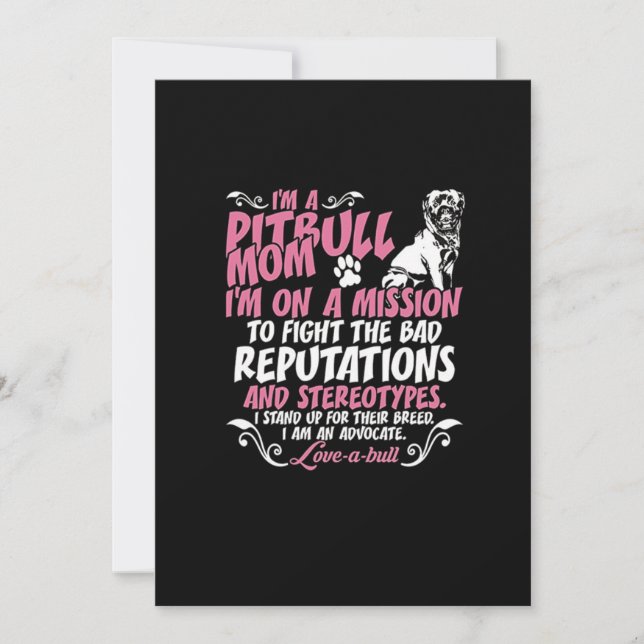 I'm Pitbull Mom Holiday Card (Front)