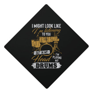 I'm Playing My Drums Graduation Cap Topper