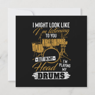 I'm Playing My Drums Thank You Card