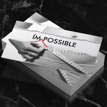I'm Possible Fitness Body Sculpting Business Card by cardfactory at Zazzle