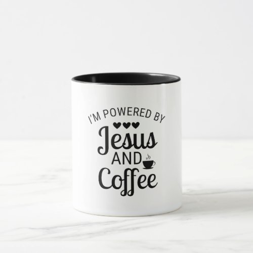 Im Powered By Jesus and Coffee Combo Mug