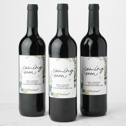 Im Pregnant New Baby Pregnancy Announcement Mom W Wine Label