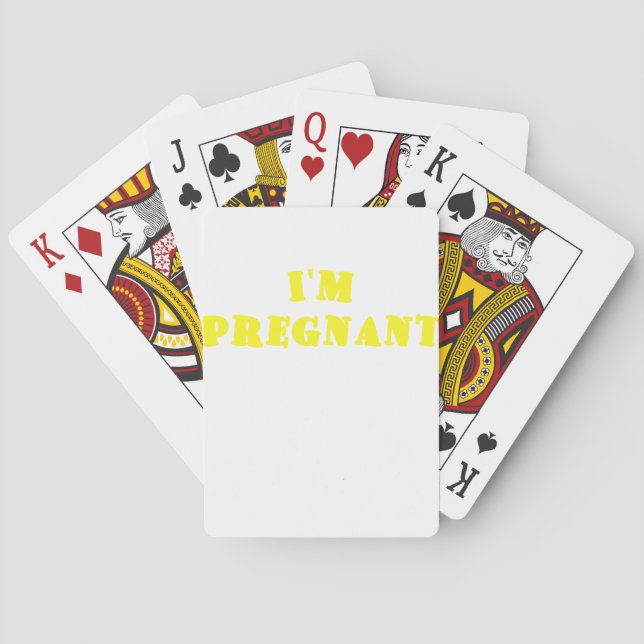 Im Pregnant Poker Cards (Back)