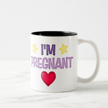 I'm Pregnant Two-tone Coffee Mug by MishMoshTees at Zazzle