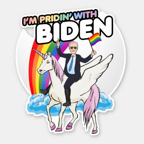 Im Pridin With Biden Sticker