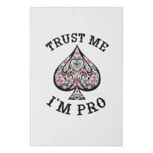 I'm pro poker faux canvas print