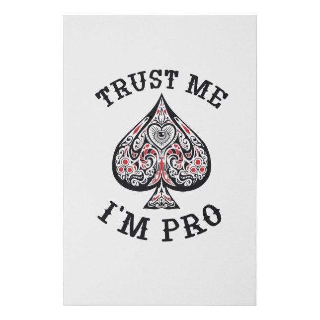 I'm pro poker faux canvas print (Front)