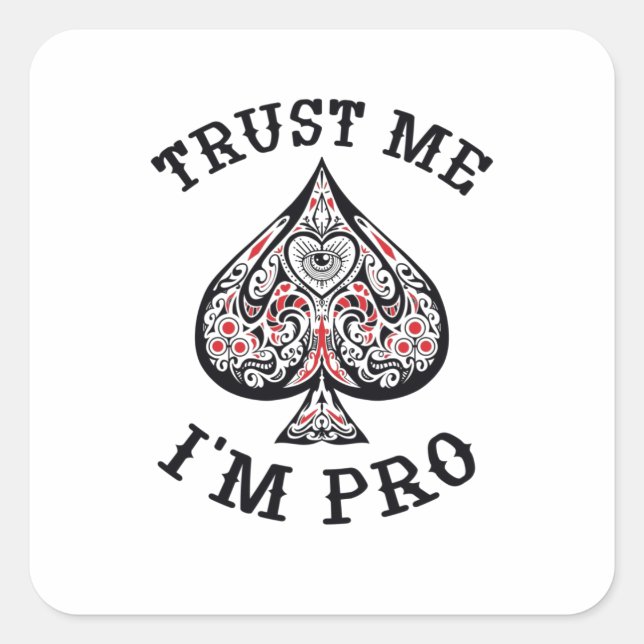 I'm pro poker square sticker (Front)