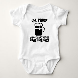 Funny Fishing Baby Bodysuit I'm Proof Mommy Can't Resist Fishermen