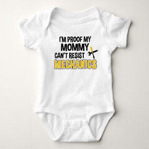 I'm Proof My Mommy Can't Resist Mechanics Funny Baby Bodysuit