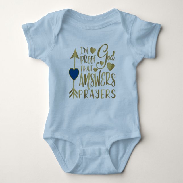I'm Proof That God Answers Prayers Bodysuit (Front)