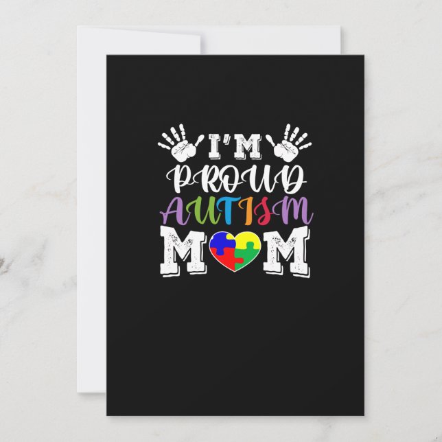 I'm Proud Autism Mom Save The Date (Front)