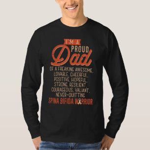 I'm Proud Dad of Spina BIFIDA Warrior Motivational T-Shirt