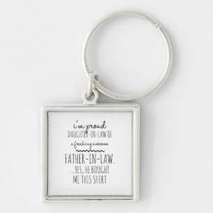 I'm proud daughter-in-law of a mother-in-law keychain