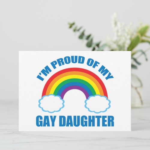 Im Proud of My Gay Daughter Pride Mom Dad Card