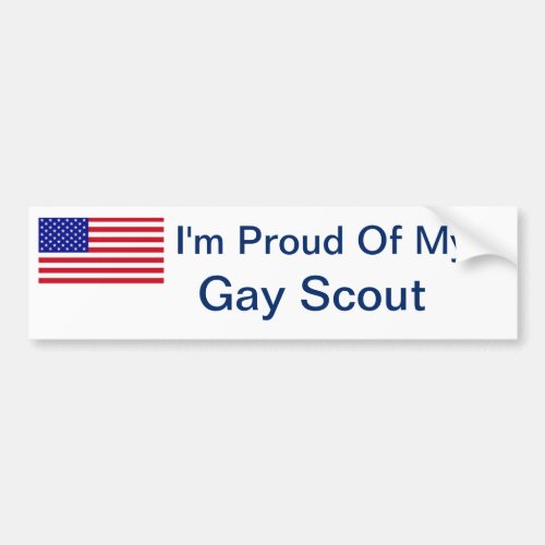 Im Proud of My Gay Scout Bumper Sticker