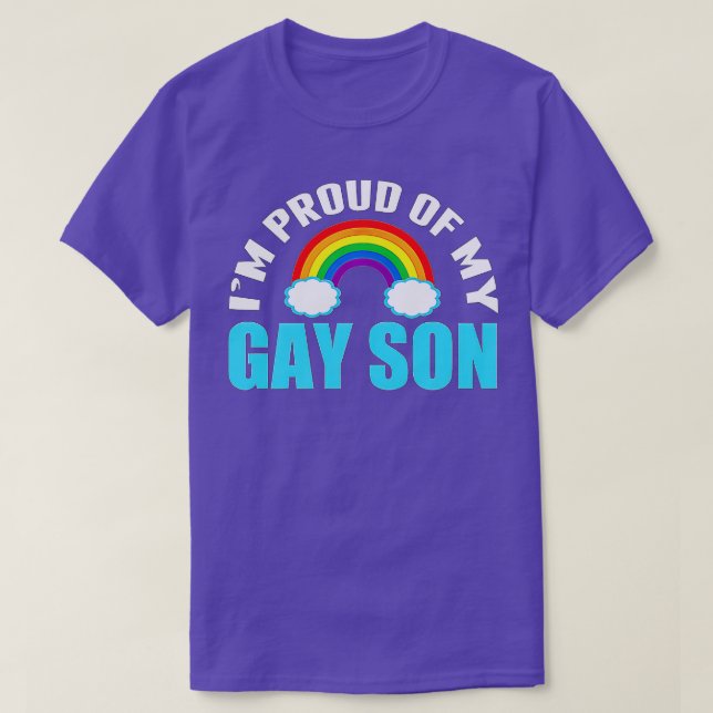 Im Proud of My Gay Son LGBQ Mom or Dad   T-Shirt (Design Front)